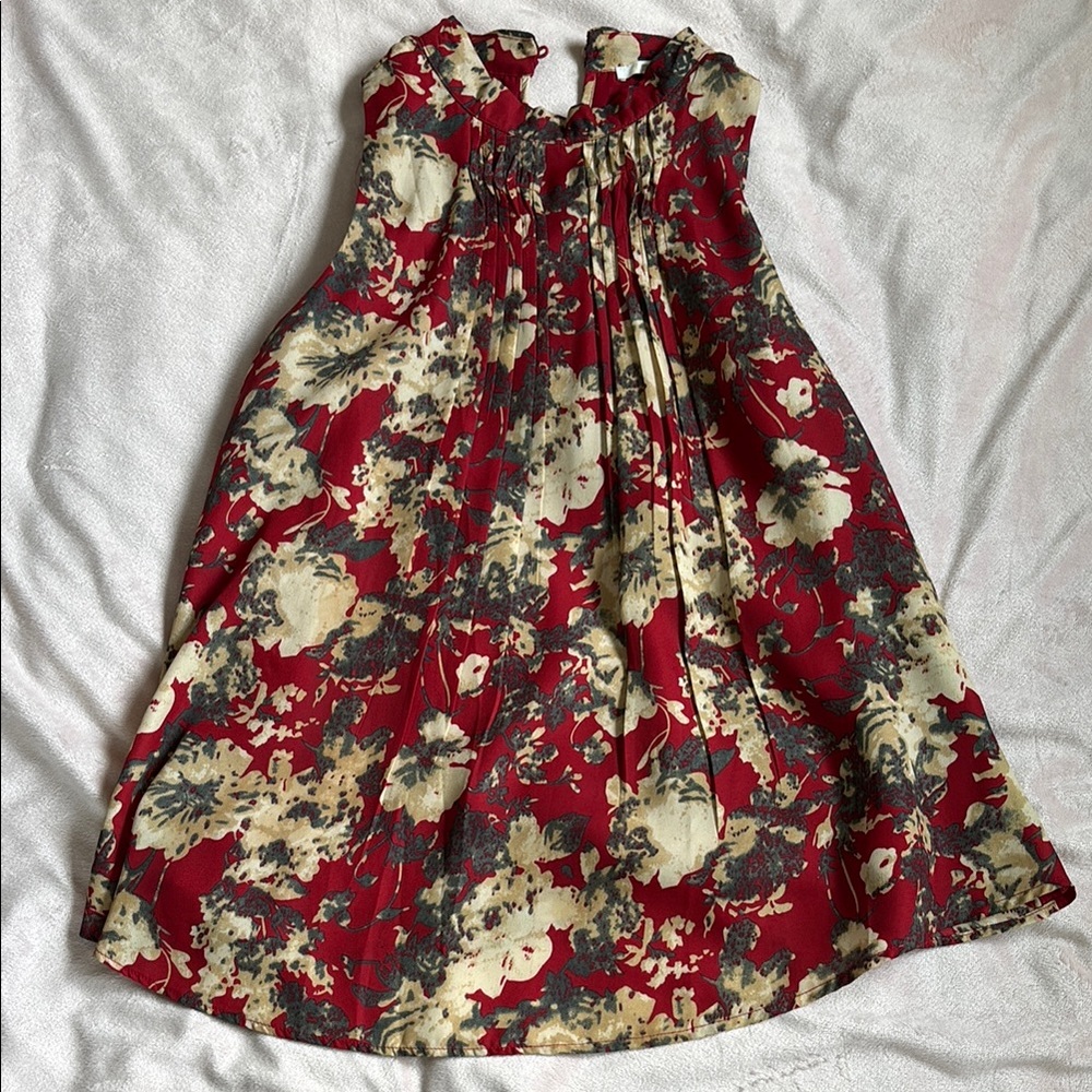 Miss Me Red and Cream Floral Top